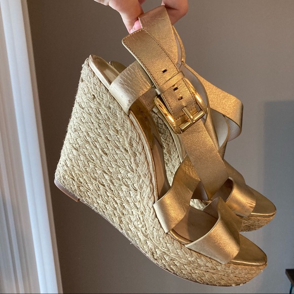 Michael Kors Gold Wedges 8.5 - Picture 4 of 9